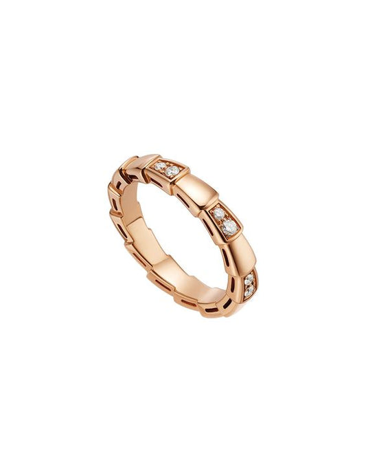 [✨ROSE✨]SERPENTI RING PINK GOLD  3MM
