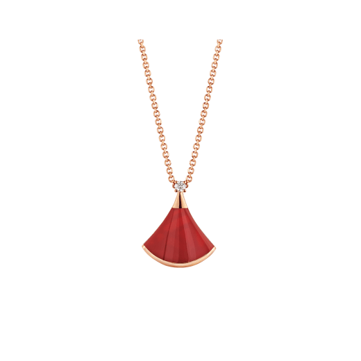 [✨ROSE✨]DREAM NECKLACE CARNELIAN 1 DIAMOND