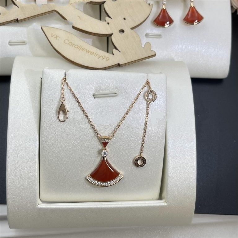 [✨ROSE✨]DREAM NECKLACE CARNELIAN DIAMOND