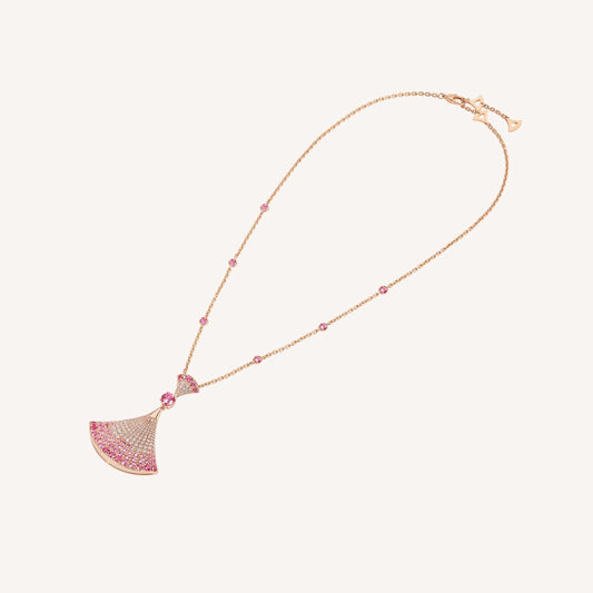 [✨ROSE✨]DREAM NECKLACK DIAMOND PINK GOLD