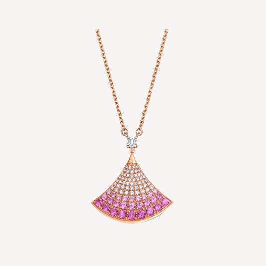 [✨ROSE✨]DREAM NECKLACE PINK GOLD PINK DIAMOND