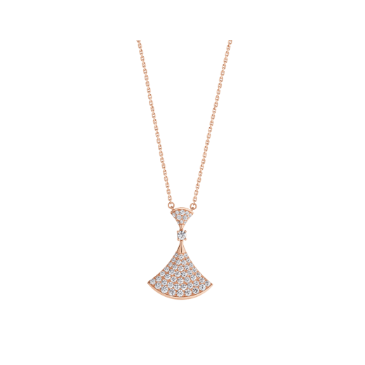[✨ROSE✨]DREAM NECKLACE PINK GOLD FULL DIAMOND