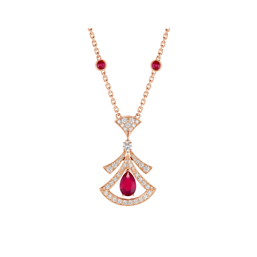[✨ROSE✨]DREAM NECKLACE CARNELIAN DIAMOND PINK GOLD
