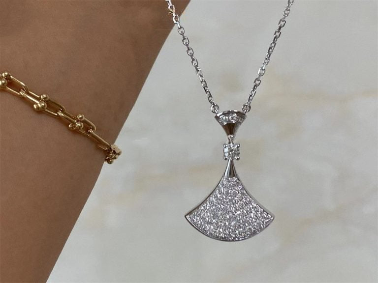 [✨ROSE✨]DREAM NECKLACE SILVER FULL DIAMOND