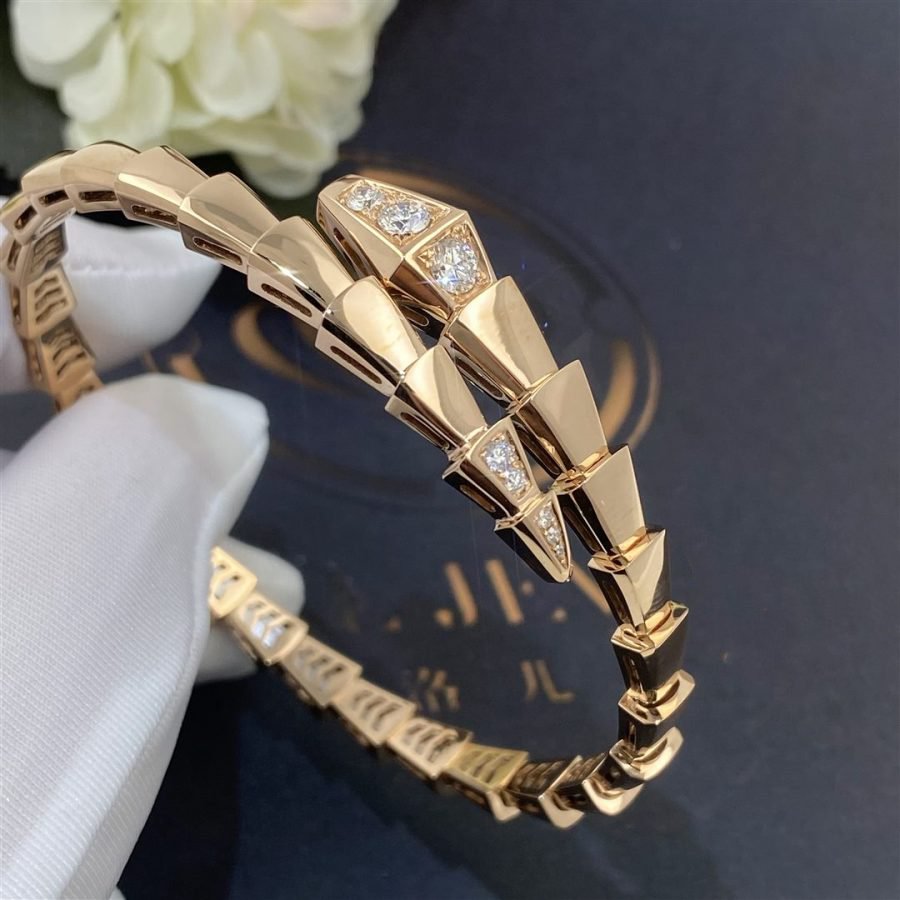 [✨ROSE✨]SERPENTI BRACELET DIAMONDS PINK GOLD