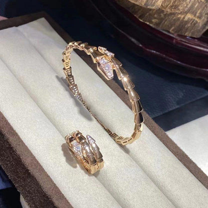 [✨ROSE✨]SERPENTI BRACELET DIAMONDS PINK GOLD