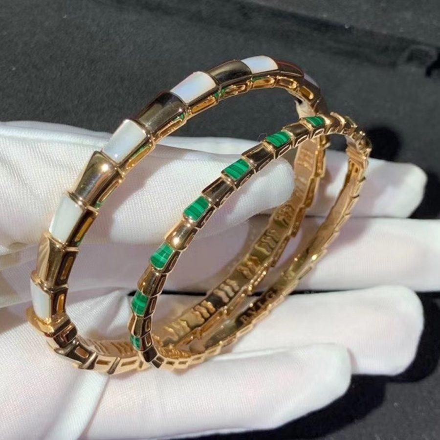 [✨ROSE✨]SERPENTI BRACELET PINK GOLD MOP