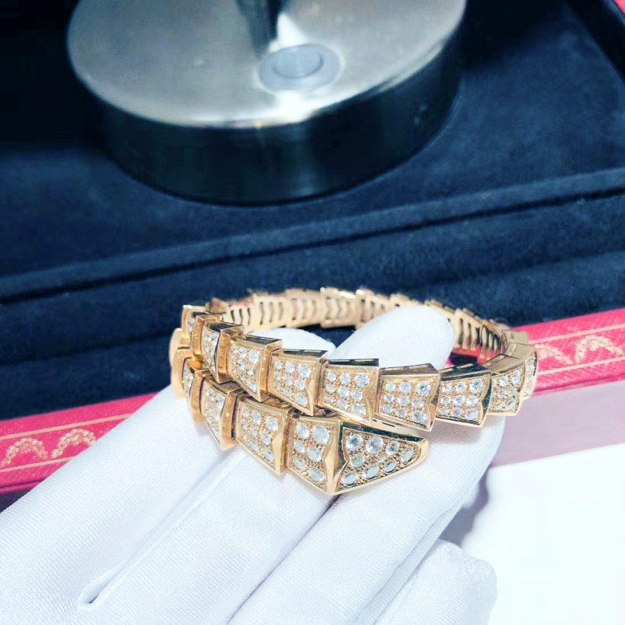 [✨ROSE✨]SERPENTI BRACELET 8MM PINK GOLD DIAMOND