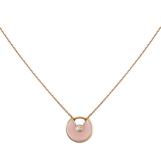 [✨ROSE✨]AMULETTE ROSE GOLD PINK MOP NECKLACE