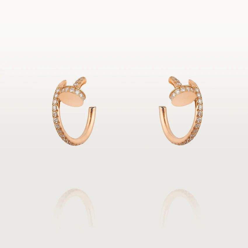 [✨ROSE✨]JUSTE EARRINGS 12.75MM PINK GOLD DIAMOND