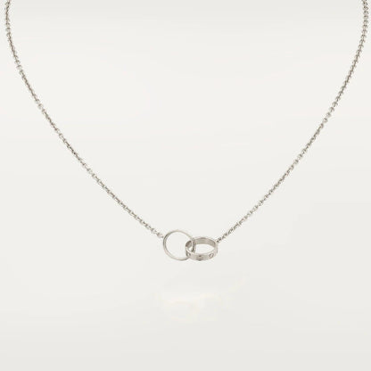 [✨ROSE✨]LOVE NECKLACE PINK GOLD AND SILVER