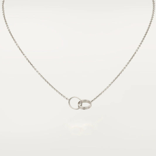 [✨ROSE✨]LOVE NECKLACE PINK GOLD AND SILVER