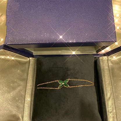 [✨ROSE✨]JEUX BRACELET MALACHITE PINK GOLD 1 DIAMOND