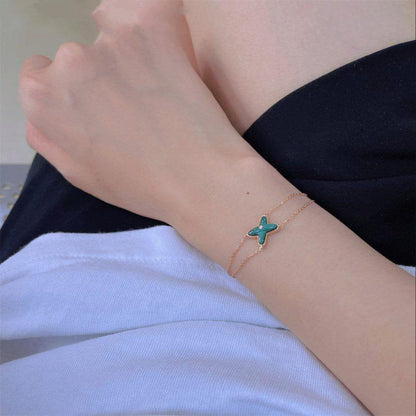 [✨ROSE✨]JEUX BRACELET MALACHITE PINK GOLD 1 DIAMOND