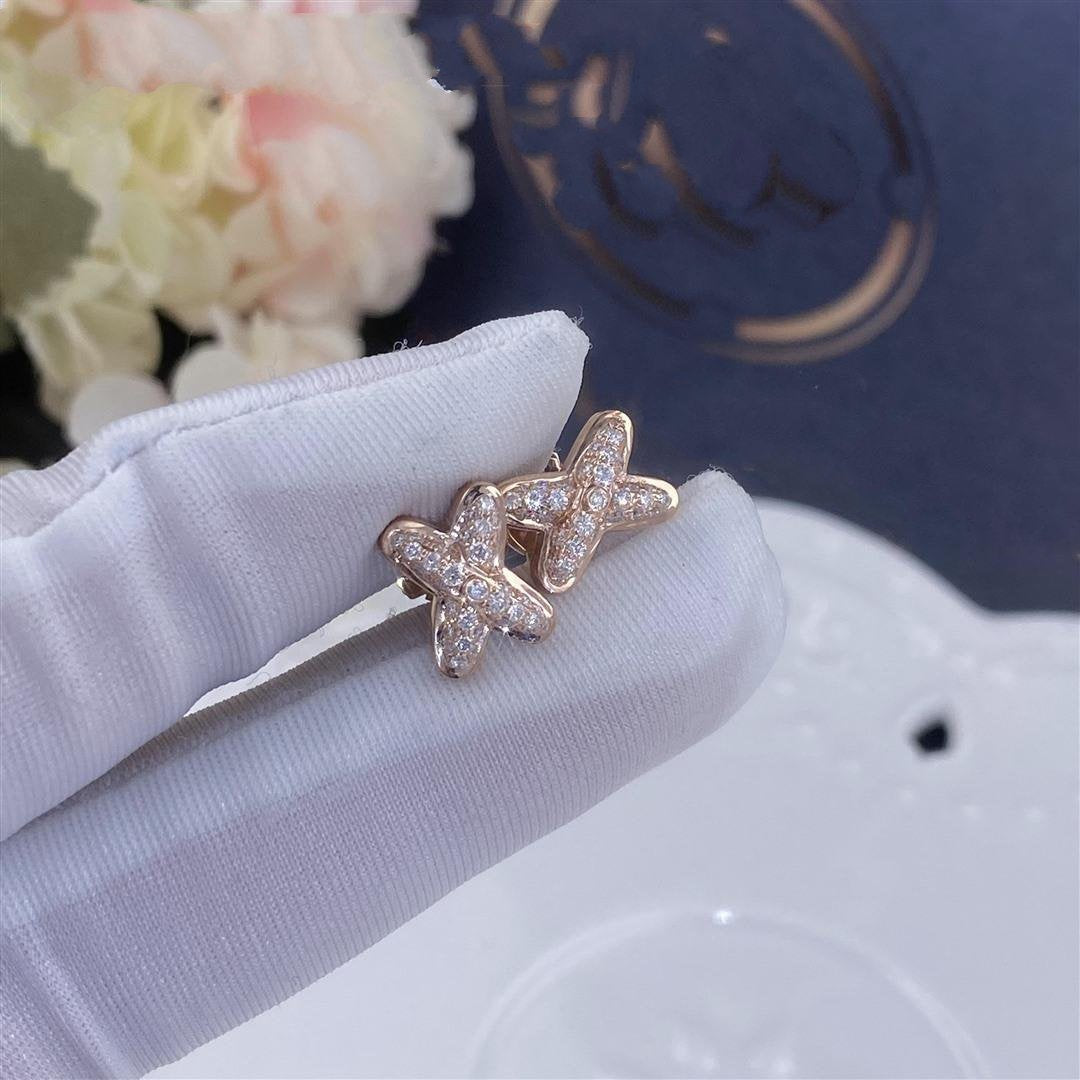 [✨ROSE✨]JEUX DE PINK GOLD DIAMOND EARRINGS