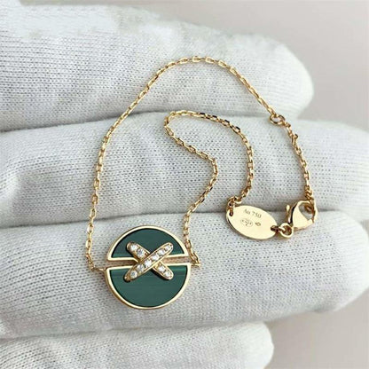 [✨ROSE✨]JEUX DE BRACELET MALACHITE PINK GOLD DIAMONDS