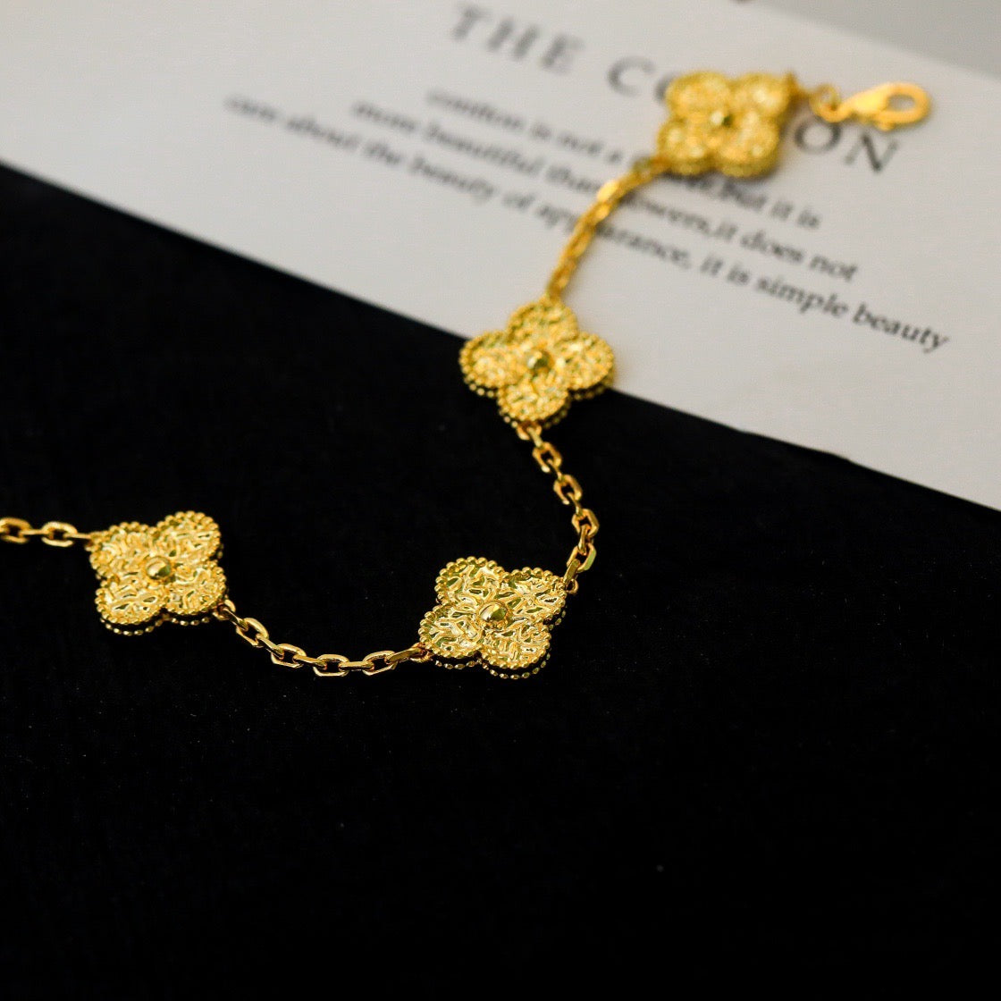[✨ROSE✨]CLOVER 5 MOTIFS BRONZING BRACELET