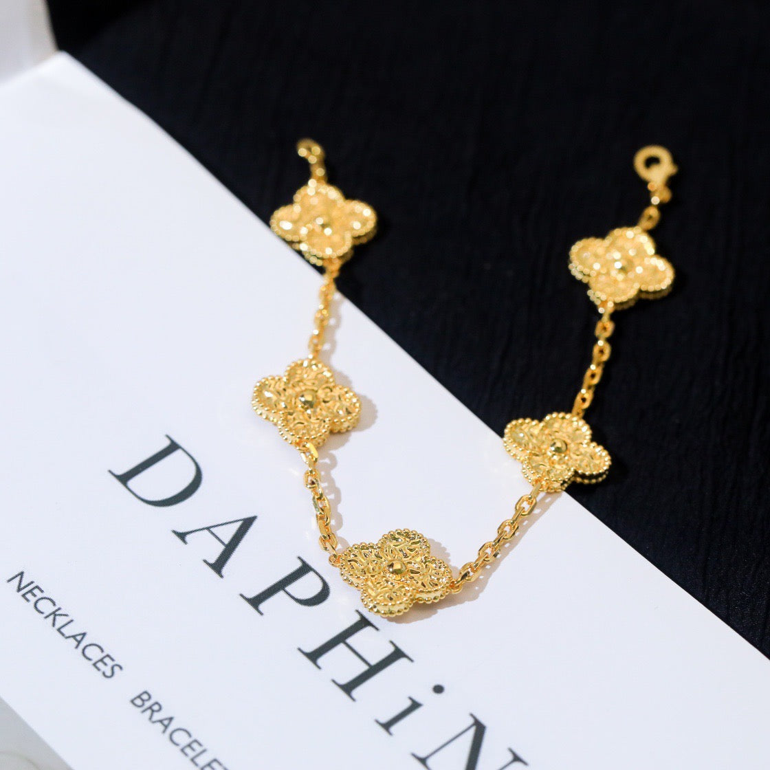 [✨ROSE✨]CLOVER 5 MOTIFS BRONZING BRACELET