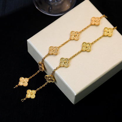 [✨ROSE✨]CLOVER 5 MOTIFS BRONZING BRACELET