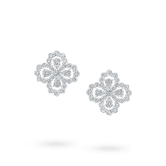 [✨ROSE✨]LOOP EARRINGS FULL MOTIF DIAMOND 16MM