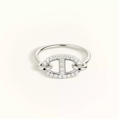 [✨ROSE✨]RONDE SMALL SILVER DIAMOND RING
