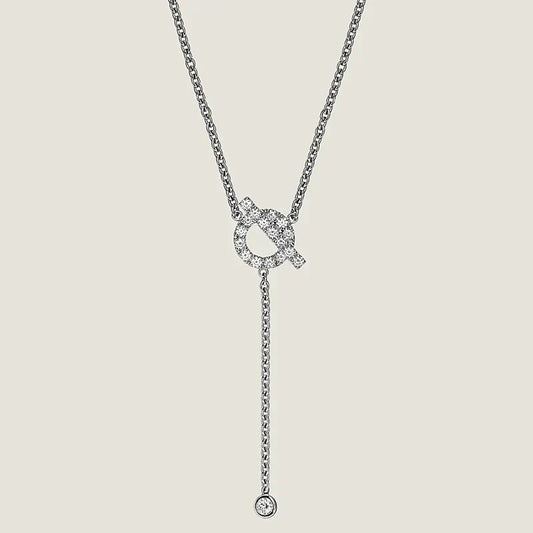 [✨ROSE✨]FINESSE SILVER DIAMOND NECKLACE