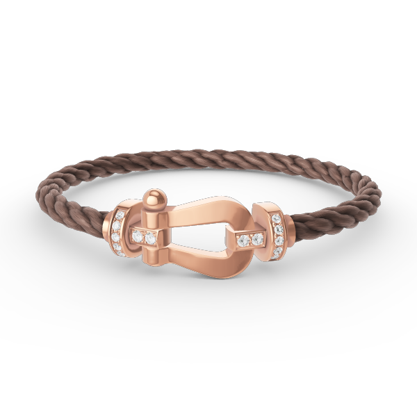 [✨ROSE✨]FORCE LARGE HORSESHOE HALF DIAMOND BRACELET ROSE GOLD