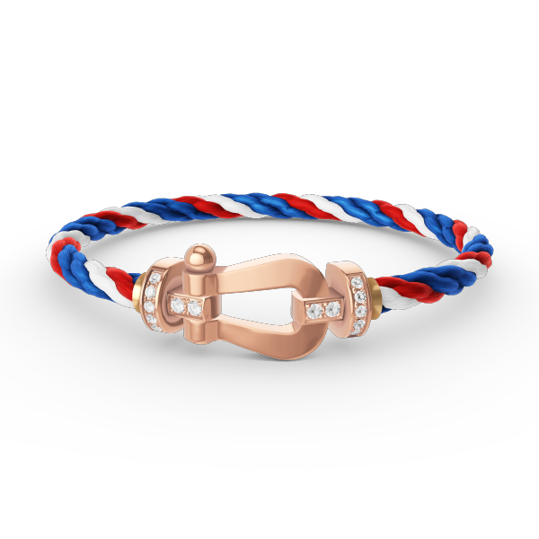 [✨ROSE✨]FORCE LARGE HORSESHOE HALF DIAMOND BRACELET ROSE GOLD