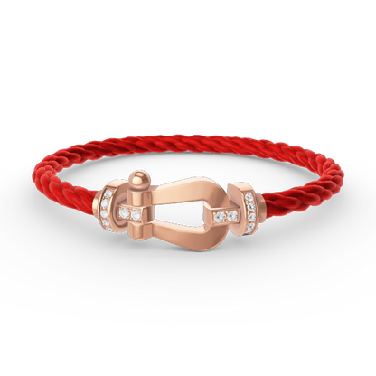 [✨ROSE✨]FORCE LARGE HORSESHOE HALF DIAMOND BRACELET ROSE GOLD