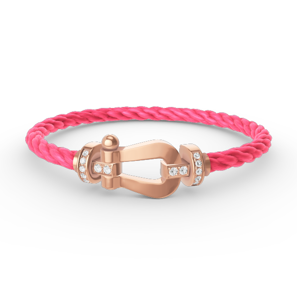 [✨ROSE✨]FORCE LARGE HORSESHOE HALF DIAMOND BRACELET ROSE GOLD