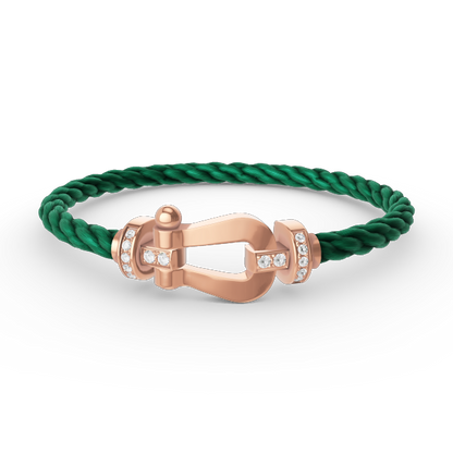 [✨ROSE✨]FORCE LARGE HORSESHOE HALF DIAMOND BRACELET ROSE GOLD