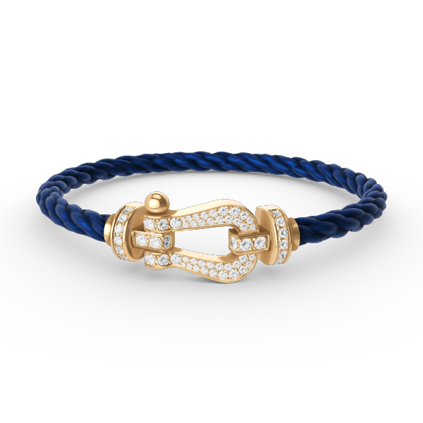 [✨ROSE✨]FORCE LARGE HORSESHOE FULL DIAMOND BRACELET GOLD
