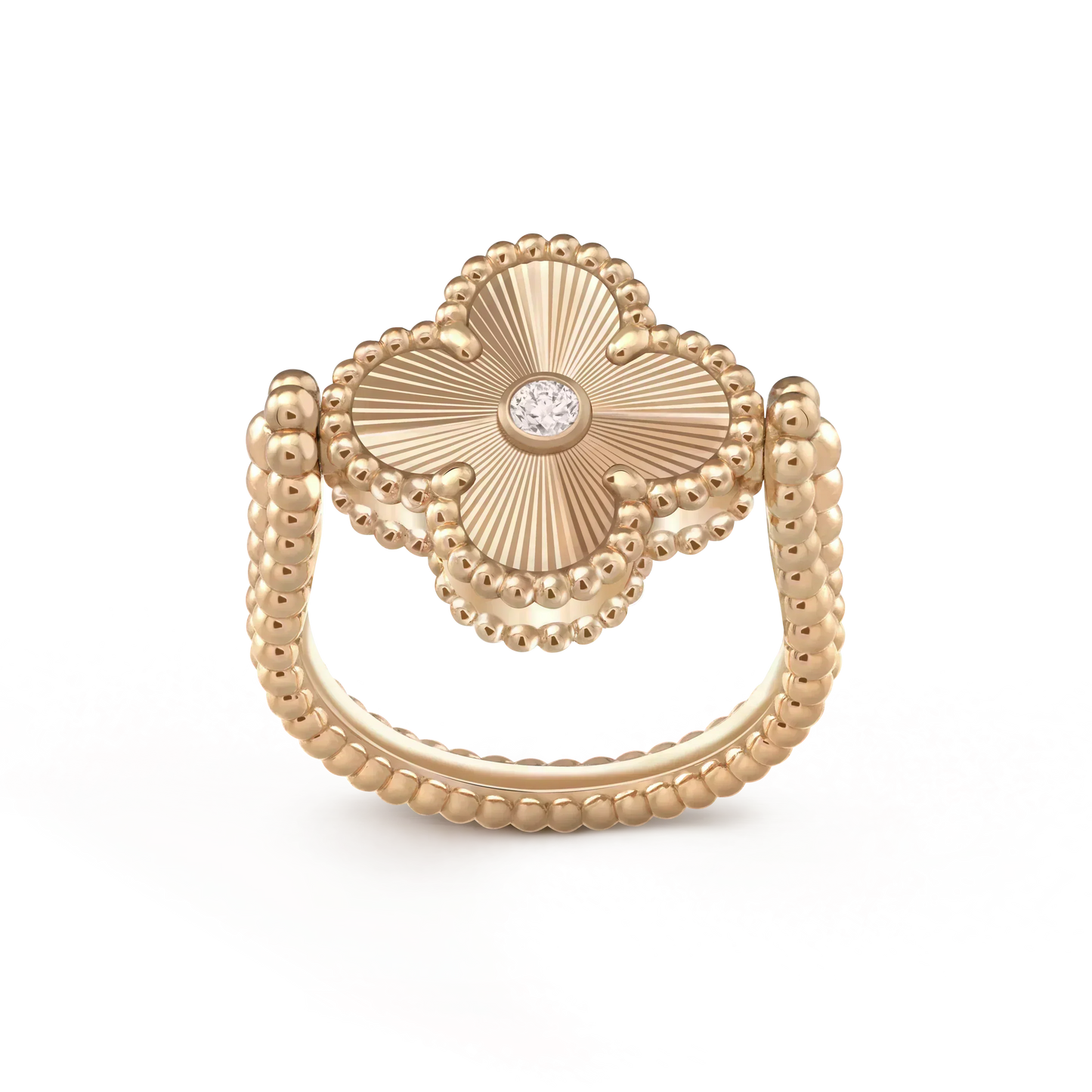 [✨ROSE✨]CLOVER RIVERSIBLE ROSE GOLD RING