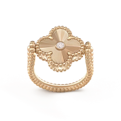 [✨ROSE✨]CLOVER RIVERSIBLE ROSE GOLD RING