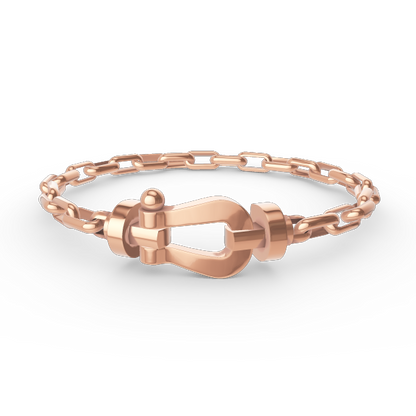 [✨ROSE✨]FORCE LARGE HORSESHOE CLASP  METAL BRACELET