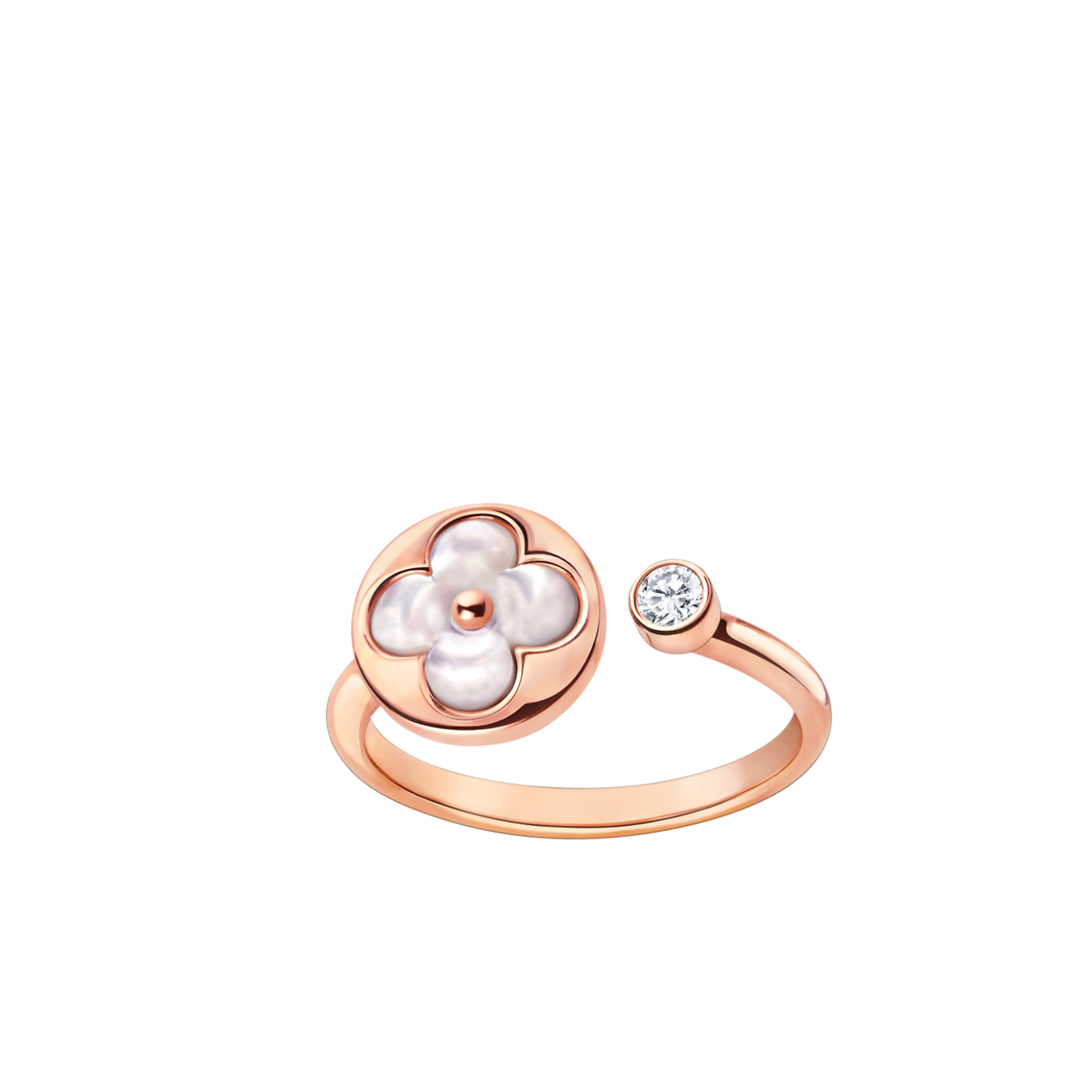 [✨ROSE✨]SUN 1 DIAMOND PINK MOP RING