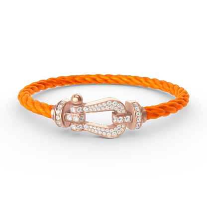 [✨ROSE✨]FORCE LARGE HORSESHOE FULL DIAMOND BRACELET ROSE GOLD