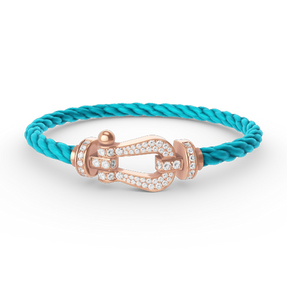 [✨ROSE✨]FORCE LARGE HORSESHOE FULL DIAMOND BRACELET ROSE GOLD