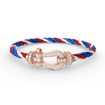 [✨ROSE✨]FORCE LARGE HORSESHOE FULL DIAMOND BRACELET ROSE GOLD