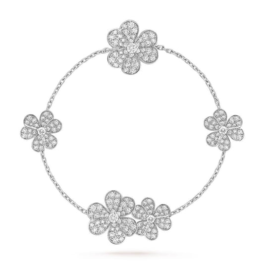[✨ROSE✨]FRIVOLE SILVER 5 FLOWERS BRACELET