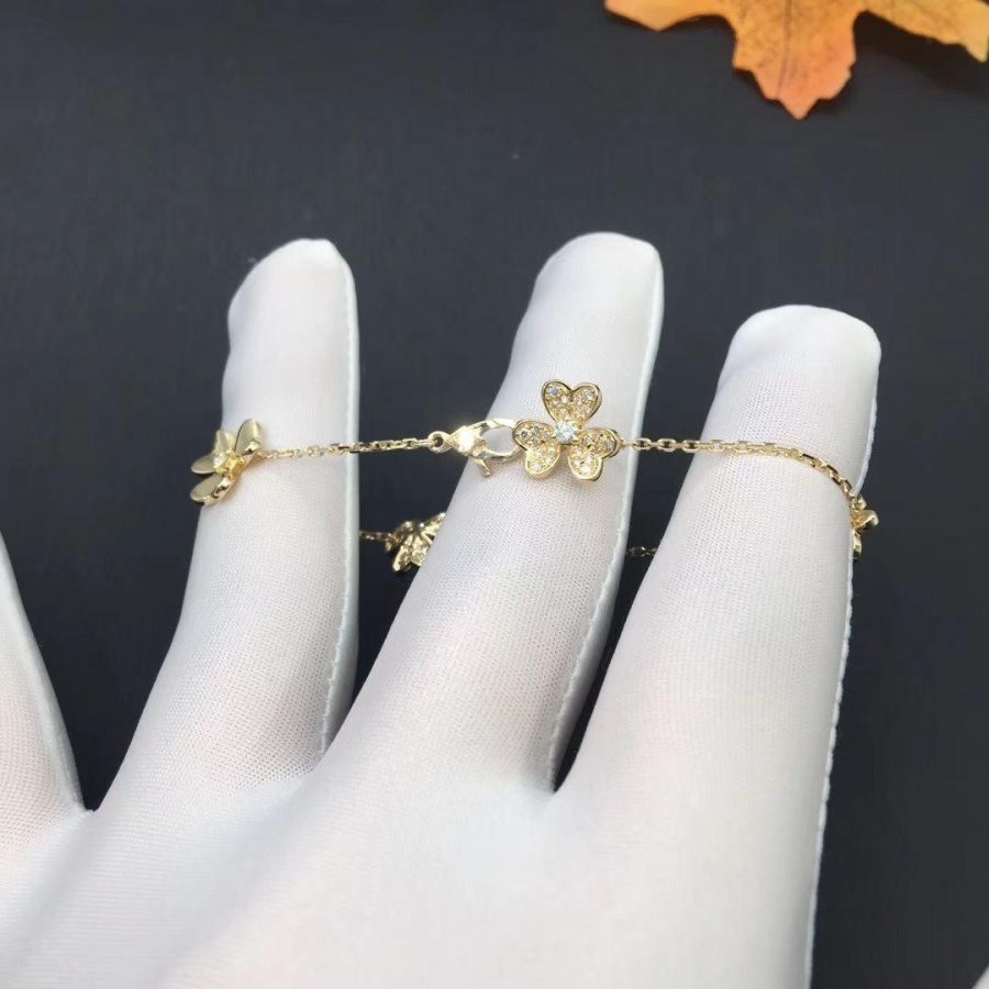 [✨ROSE✨]FRIVOLE GOLD 5 FLOWERS BRACELET