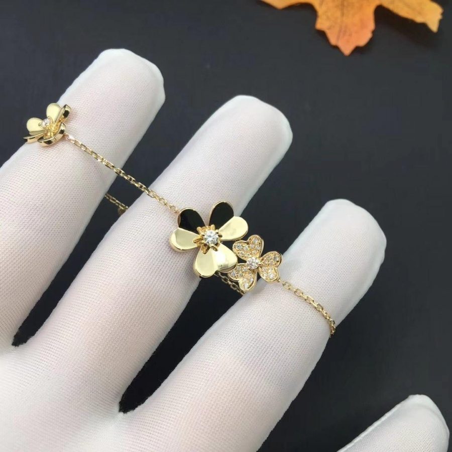 [✨ROSE✨]FRIVOLE GOLD 5 FLOWERS BRACELET