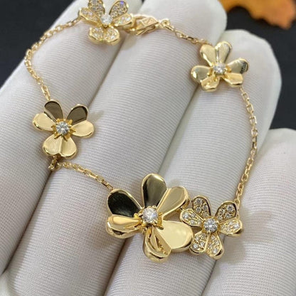[✨ROSE✨]FRIVOLE GOLD 5 FLOWERS BRACELET
