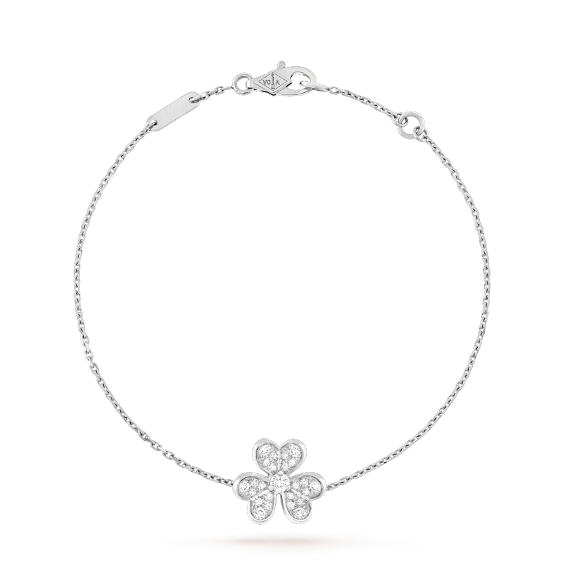 [✨ROSE✨]FRIVOLE SILVER FLOWER DIAMOND BRACELET