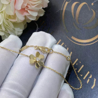 [✨ROSE✨]FRIVOLE GOLD FLOWER PINK MALACHITE BRACELET