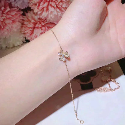 [✨ROSE✨]FRIVOLE GOLD FLOWER DIAMOND BRACELET