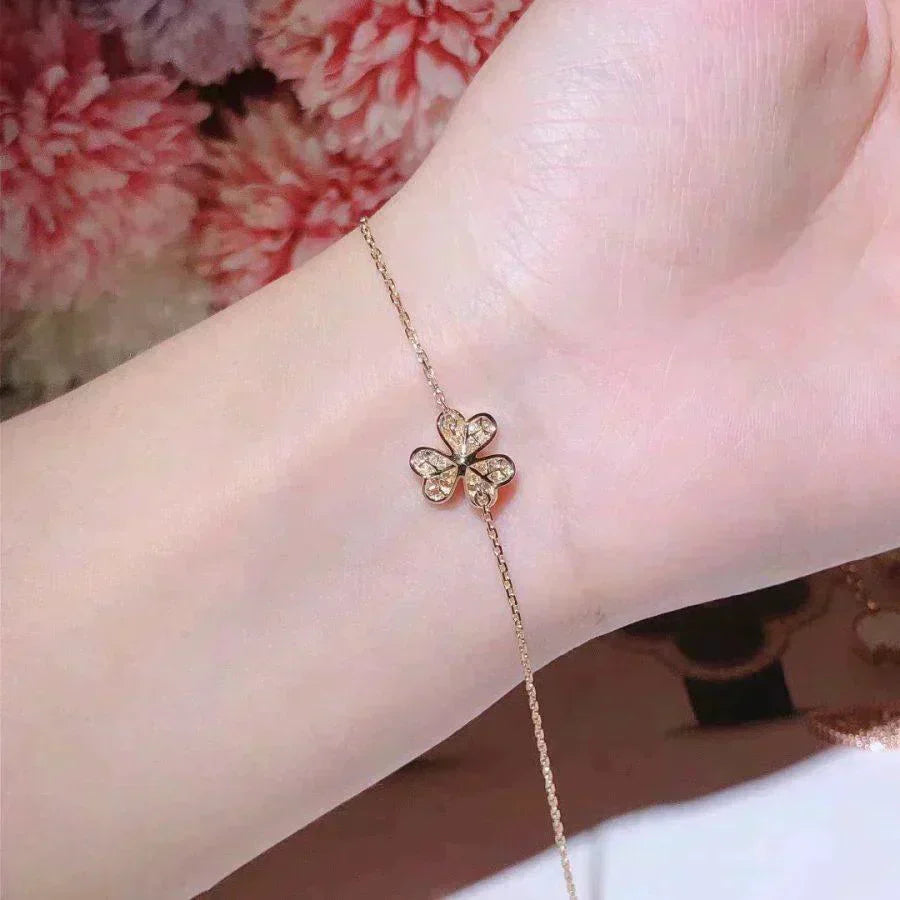 [✨ROSE✨]FRIVOLE GOLD FLOWER DIAMOND BRACELET
