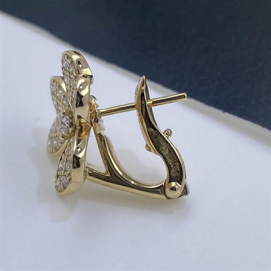 [✨ROSE✨]FRIVOLE GOLD FLOWER DIAMOND EARRINGS