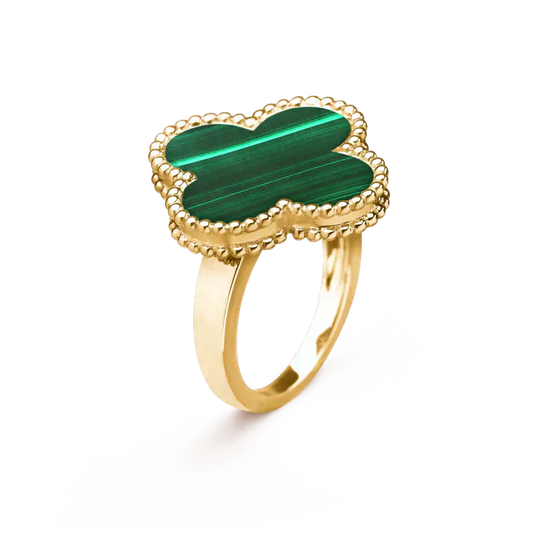 [✨ROSE✨]CLOVER MALACHITE RING