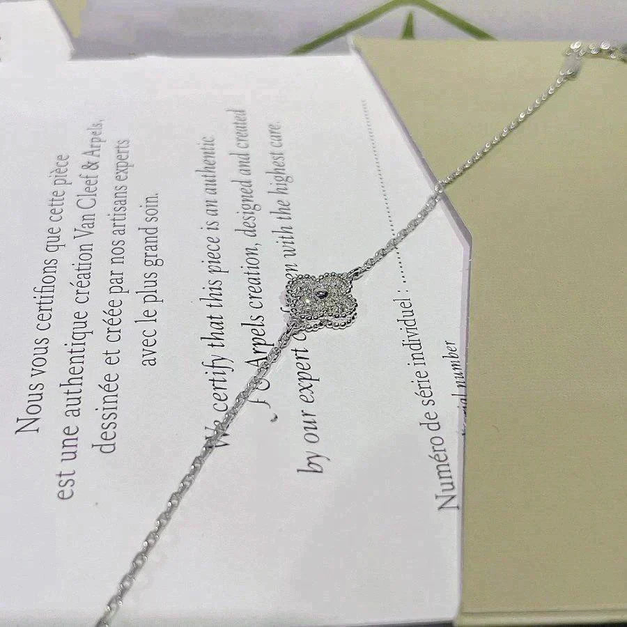 [✨ROSE✨]CLOVER  SINGLE FLOWER BRACELET SILVER